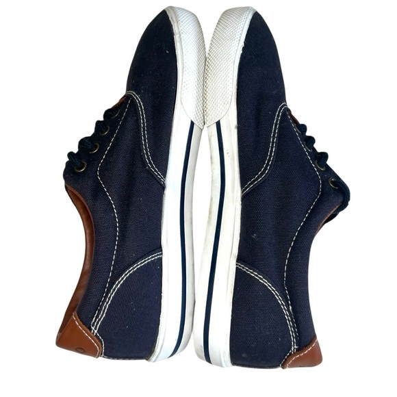 POLO RALPH LAUREN Vito Canvas and Leather Sneaker Blue M 7/W 8.5 - Picture 4 of 8